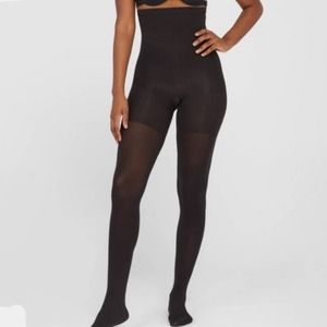 Spanx Hight Waist Shaping Black Tights Size 5